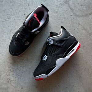 Jordan 4 Retro Bred Reimagined FV5029-006 Men's 11.5 Black Fire Red-Cement Grey